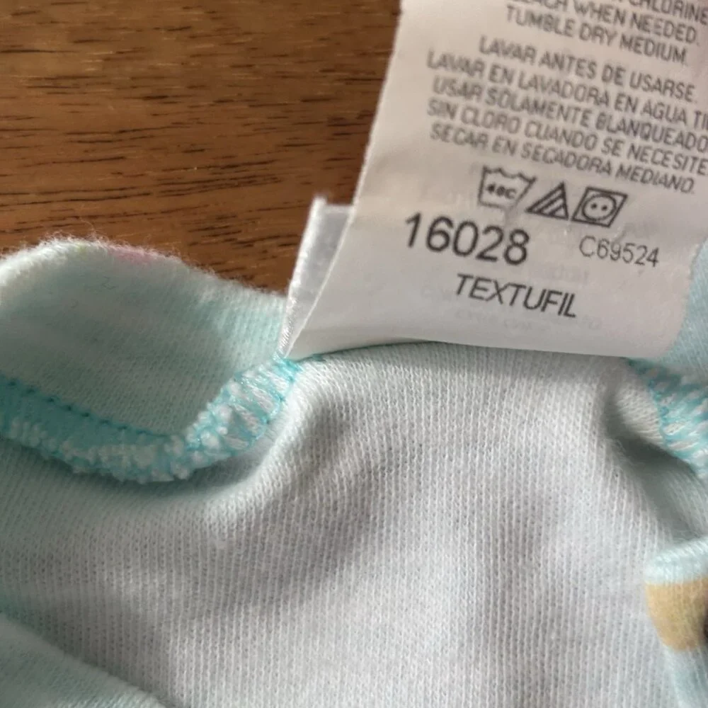 Vtg 1990s Carter’s Pastel Butterflies Tree Long Sleeve Snap Footie Size 6-9month